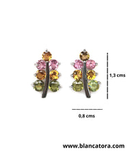 Cargar imagen en el visor de la galería, Aros Hoja Turmalina