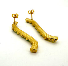 Cargar imagen en el visor de la galería, Aros Río Largo Esmeralda Colombia