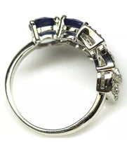 Cargar imagen en el visor de la galería, Anillo Mariposa Zafiro y Topacio Blanco