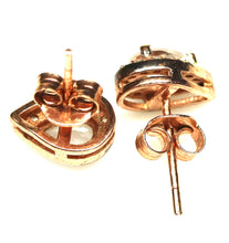 Cargar imagen en el visor de la galería, Aros Morganita y Topacio Blanco Rose Gold