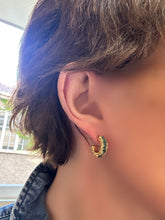 Cargar imagen en el visor de la galería, Aros Argolla Esmeralda Colombia