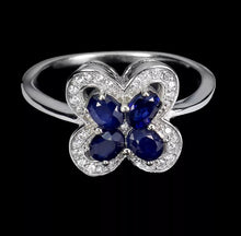 Cargar imagen en el visor de la galería, Anillo Zafiro y Topacio Blanco