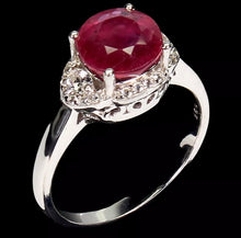 Cargar imagen en el visor de la galería, Anillo Rubí y Topacio Blanco