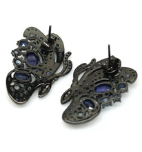 Cargar imagen en el visor de la galería, Aros Mariposa Zafiro en distintos tonos y cortes