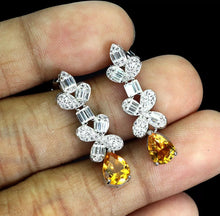Cargar imagen en el visor de la galería, Aros Citrino y Topacio Blanco