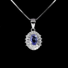 Cargar imagen en el visor de la galería, Colgante Tanzanita y Topacio Blanco