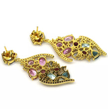 Cargar imagen en el visor de la galería, Aros Multipiedras Gold