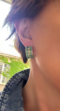Cargar imagen en el visor de la galería, Aros Doble Esmeralda