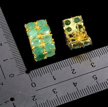 Cargar imagen en el visor de la galería, Aros Doble Esmeralda