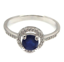 Cargar imagen en el visor de la galería, Anillo Circulo Zafiro y Topacio Blanco