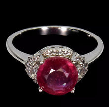 Cargar imagen en el visor de la galería, Anillo Rubí y Topacio Blanco