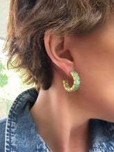 Cargar imagen en el visor de la galería, Aros Argolla Esmeralda