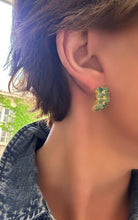 Cargar imagen en el visor de la galería, Aros Doble Esmeralda