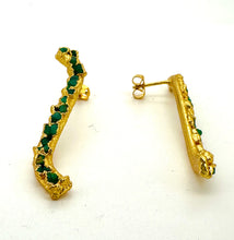 Cargar imagen en el visor de la galería, Aros Río Largo Esmeralda Colombia