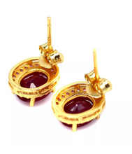 Cargar imagen en el visor de la galería, Aros Rubí y Zafiro Rosado