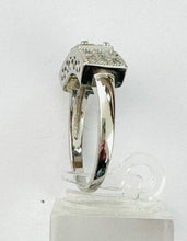 Cargar imagen en el visor de la galería, Anillo Art Deco Modelo D, Plata 925 con baño de Platino y Rodio