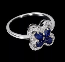 Cargar imagen en el visor de la galería, Anillo Zafiro y Topacio Blanco