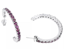 Cargar imagen en el visor de la galería, Argollas Rhodolita