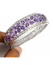 Cargar imagen en el visor de la galería, Pulsera Amatista y Zafiro de Colores