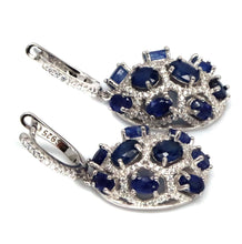 Cargar imagen en el visor de la galería, Aros Oval Multi Zafiro y Topacio Blanco