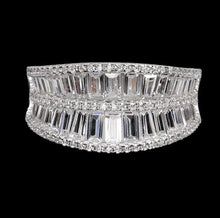 Cargar imagen en el visor de la galería, Anillo Topacio Blanco Corte Baguette