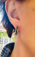 Cargar imagen en el visor de la galería, Aros Argolla Esmeralda Colombia