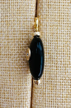 Cargar imagen en el visor de la galería, Colgante Ágata Negra y Moissanita