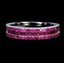 Cargar imagen en el visor de la galería, Anillo Medio Cintillo Rubí, Talla: 8 USA / 17 Chile