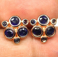 Cargar imagen en el visor de la galería, Aros Zafiro Rose Gold