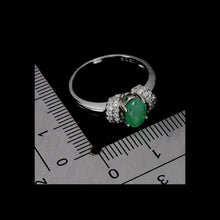 Cargar imagen en el visor de la galería, Anillo Esmeralda y Topacio Blanco