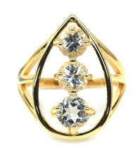 Cargar imagen en el visor de la galería, Anillo Gota Topacio Blanco Gold