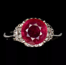 Cargar imagen en el visor de la galería, Anillo Rubí y Topacio Blanco