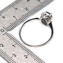 Cargar imagen en el visor de la galería, Anillo Oval Zafiro y Topacio Blanco