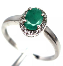 Cargar imagen en el visor de la galería, Anillo Esmeralda y Topacio Blanco