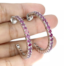 Cargar imagen en el visor de la galería, Argollas Rhodolita