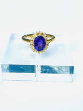 Cargar imagen en el visor de la galería, Anillo Amatista y Topacio Blanco