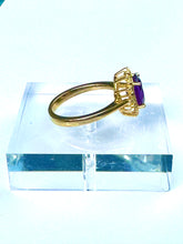 Cargar imagen en el visor de la galería, Anillo Amatista y Topacio Blanco