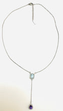Cargar imagen en el visor de la galería, Collar Topacio Sky Blue, Amatista y Topacio Blanco