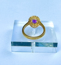 Cargar imagen en el visor de la galería, Anillo Amatista y Topacio Blanco