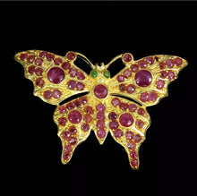 Cargar imagen en el visor de la galería, Prendedor Mariposa Rubí