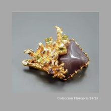 Cargar imagen en el visor de la galería, Prendedor Calcedonia Púrpura