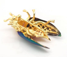 Cargar imagen en el visor de la galería, Prendedor Escarabajo Rubí