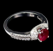 Cargar imagen en el visor de la galería, Anillo Rubí y Topacio Blanco / Talla 7 (14)