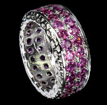 Cargar imagen en el visor de la galería, Anillo Infinito Doble Rhodolita / Talla 6 (12)