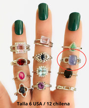 Cargar imagen en el visor de la galería, Anillo Tanzanita y Topacio Blanco / Talla 6 (12)