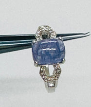 Cargar imagen en el visor de la galería, Anillo Tanzanita y Topacio Blanco / Talla 6 (12)