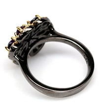 Cargar imagen en el visor de la galería, Anillo Flor Amatista y Rhodolita / Talla 6 (12)