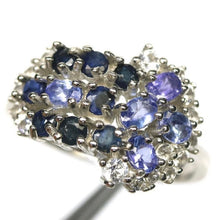 Cargar imagen en el visor de la galería, Anillo Tanzanita y Zafiro / Talla 9,5 (21)