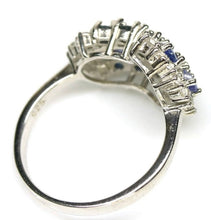 Cargar imagen en el visor de la galería, Anillo Tanzanita y Zafiro / Talla 9,5 (21)