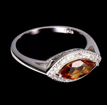 Load image into gallery viewer, Citrine and White Topaz Ring